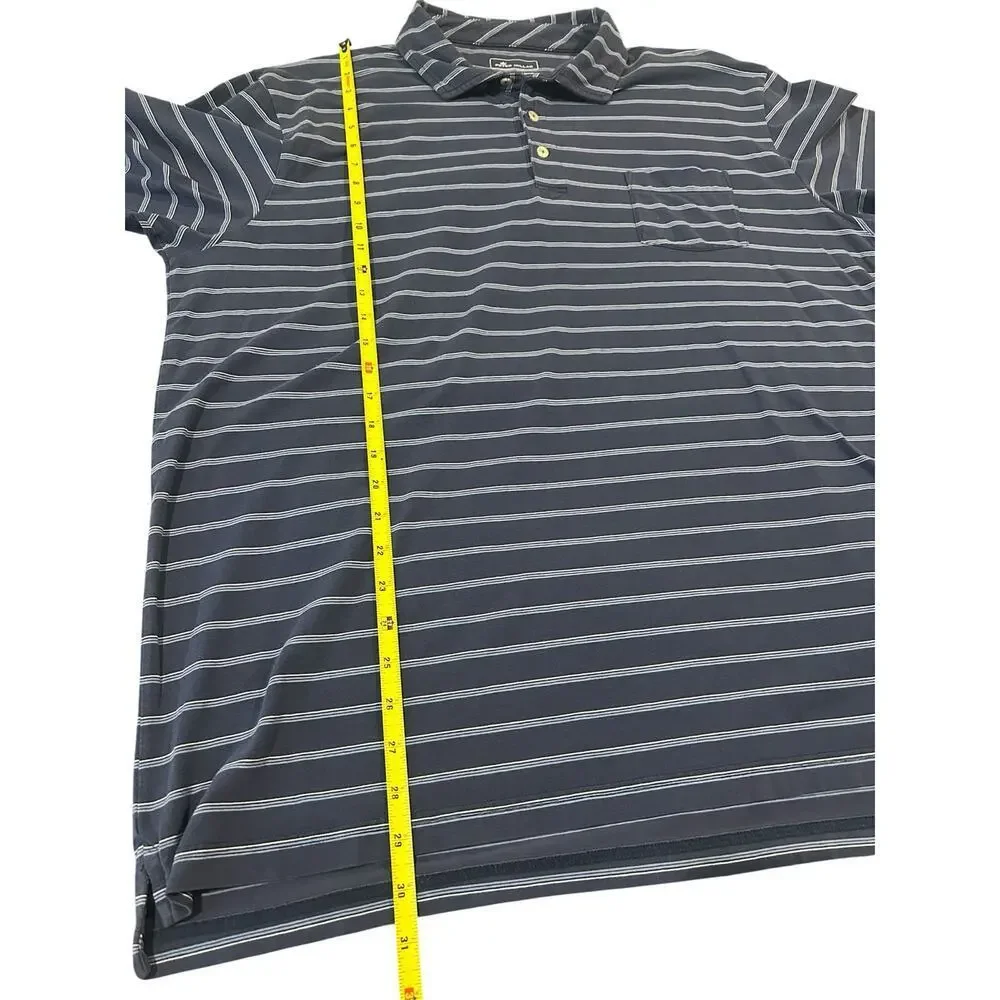 2 PETER MILLAR Men’s Polo Style Golf Shirts Size XXL Cotton Blend Casual